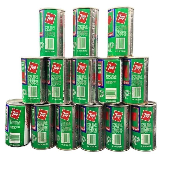 Vintage 7UP Cans United We Stand Lot of 14 Western States Empty Movie Props - Picture 2 of 7